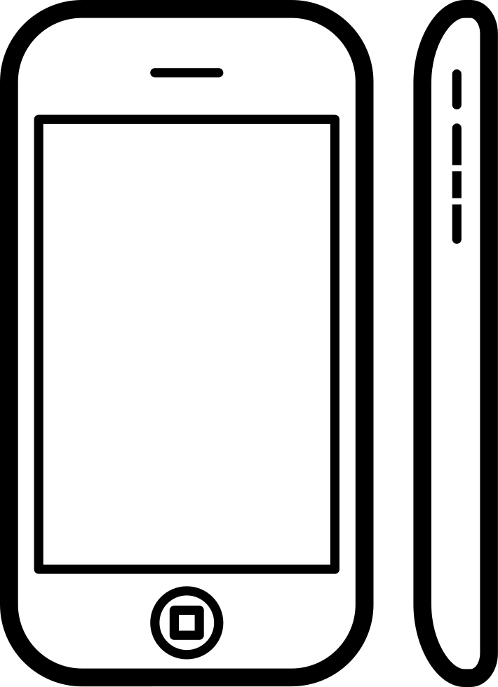 Mobile Phone Popular Model Apple Iphone 3 On Side And - Iphone (710x980), Png Download