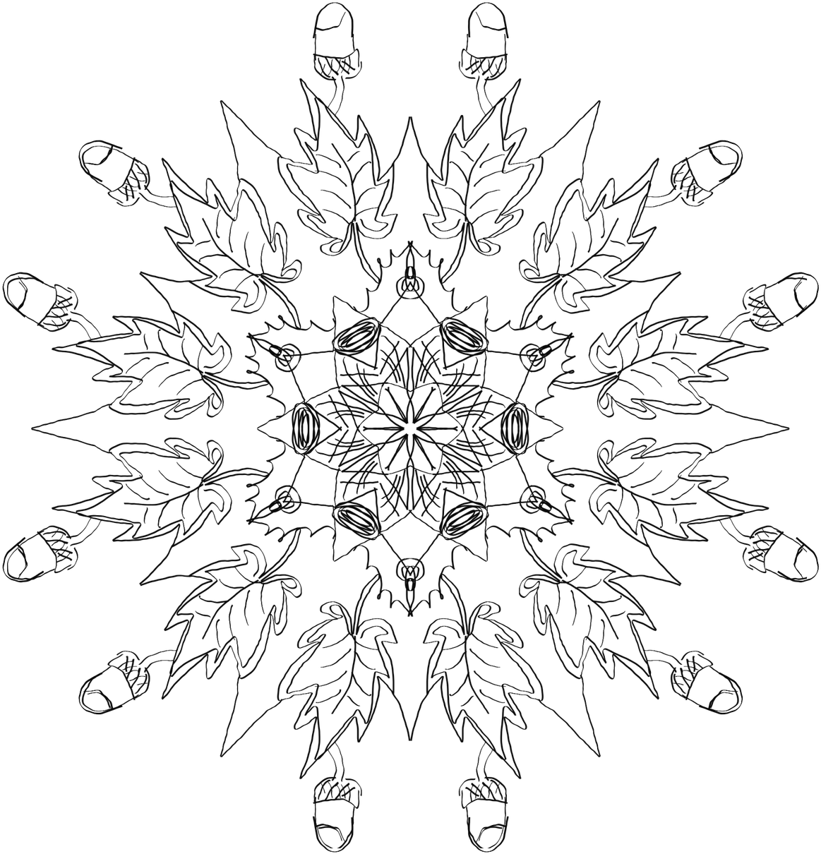 Leaves,leaves,fall Leaves,dry, - Mandala Autumn (1280x1280), Png Download