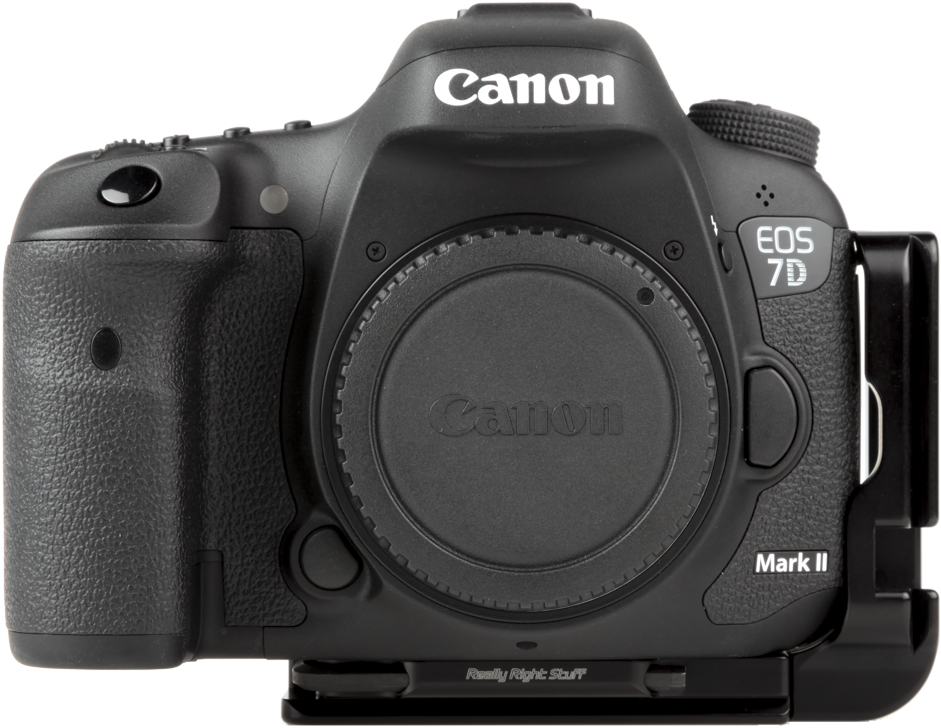 B7d2 Aluminum L Plate Attached To Canon 7d Mark Ii - Canon 7d Mark 2 Png (1100x1035), Png Download