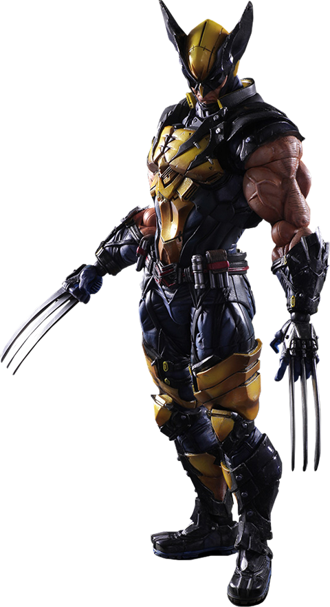 Marvel Collectible Figure Wolverine - Play Arts Kai Wolverine (480x881), Png Download