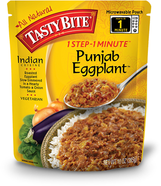 Punjab Eggplant, 285g - Tasty Bite Madras Lentils (350x393), Png Download