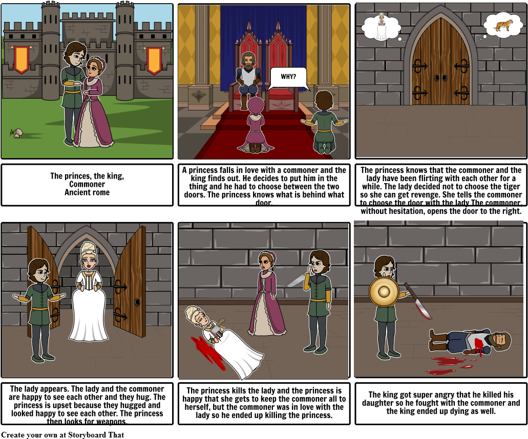 The Lady Or The Tiger - Cartoon (1048x870), Png Download