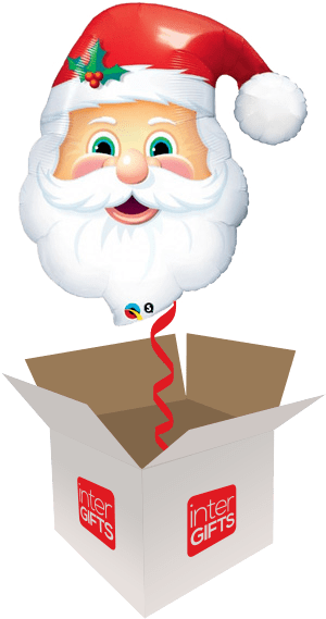 32″ Christmas Santa Head - Qualatex Santa (568x568), Png Download