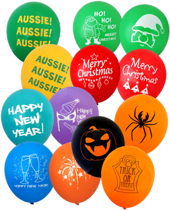 Festive Balloons - Balloon (366x482), Png Download