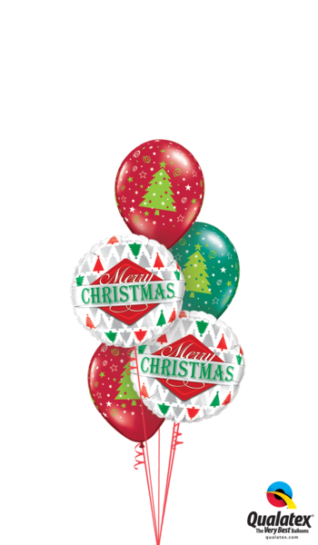 Festive Christmas Trees - 18" Merry Christmas Tree Patterns (350x600), Png Download