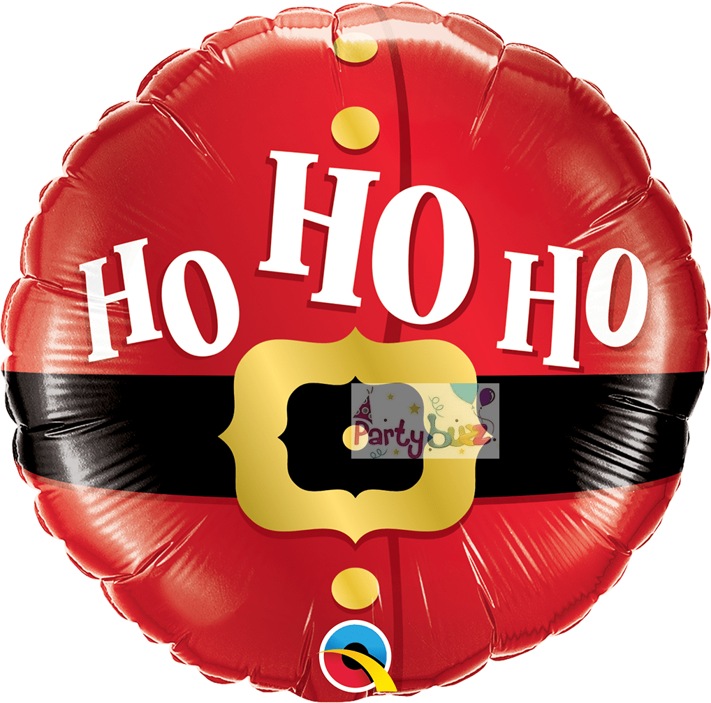 Ho Ho Ho Santa's Belt Foil Mylar Balloon | 18" | Qualatex (1000x989), Png Download