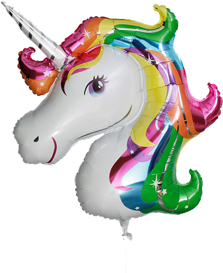Unicorn-balloon - Unicorn Balloon (850x952), Png Download