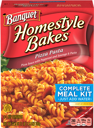Pizza Pasta Bake - Homestyle Bakes (500x500), Png Download