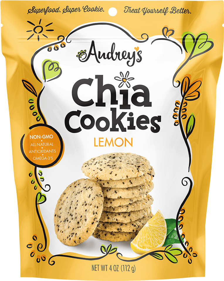 Audrey's Chia Cookies (1104x1104), Png Download