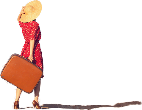 The Happy Passport - Traveller Woman Png (477x371), Png Download