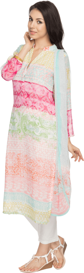 download womens printed salwar kurta and dupatta set dupatta full size png image pngkit pngkit
