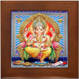 Ganesh Framed Tile - Ganesh Mousepad (350x350), Png Download