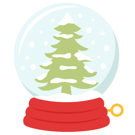 Winter Tree Snow Globe Svg Scrapbook Title Winter Svg - Winter Clipart Kate's Cuttables (432x432), Png Download
