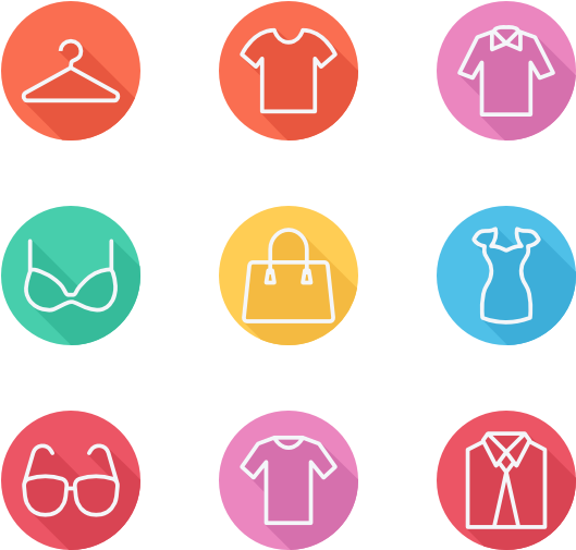 Clothes And Fashion Accessories - Fashion Flat Icon Png (600x564), Png Download