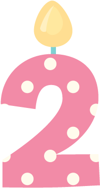 Number 3 Birthday Png Gifs - Numero 2 Png (262x464), Png Download