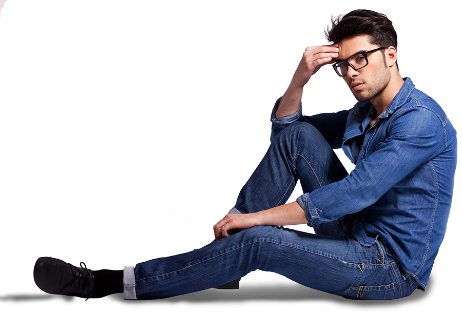Men's Fashion - Cool Male Fashion Models Sitting (900x608), Png Download