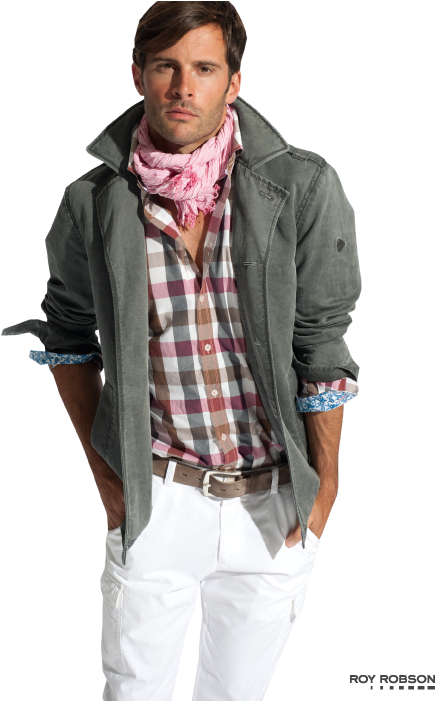 Http - //www - Maennermode - De/images/model - Plaid (453x700), Png Download