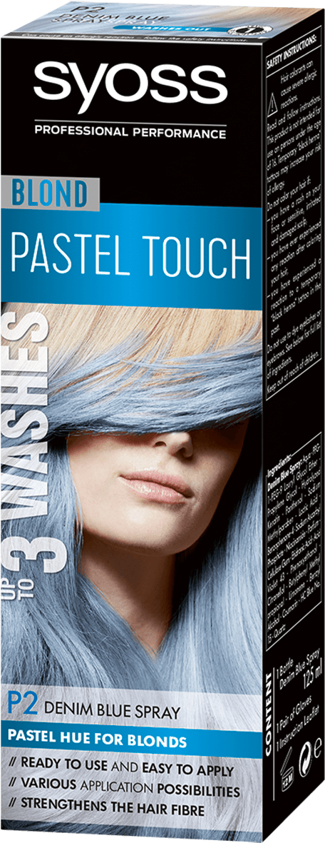 Syoss Com Color Blond Pastel Touch P2 Denim Blue Spray - Syoss Blond P1 Rose Pastel Van Albert Heijn (970x1400), Png Download