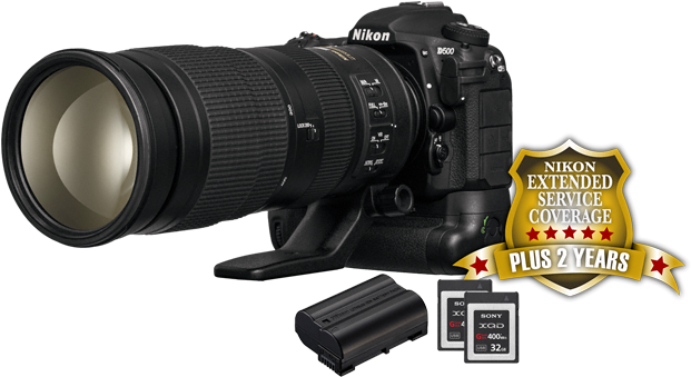 Nikon D500 Dslr Camera Sports And Wildlife Kit, Camera - Nikon 200 500 D500 (700x595), Png Download