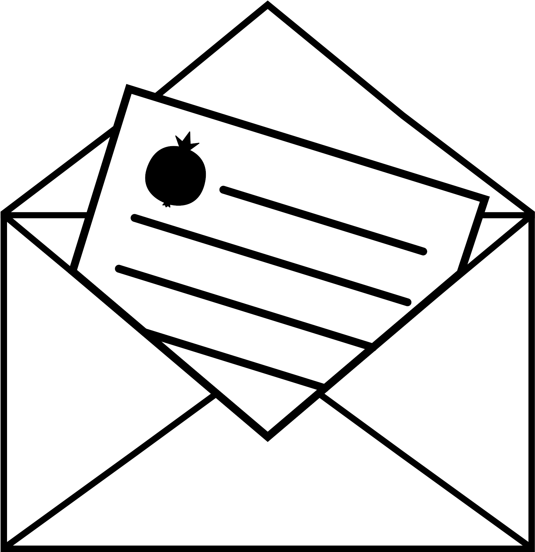 Open - Clipart Of An Envelope (2000x2000), Png Download