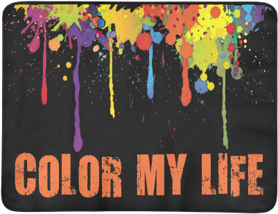 Crazy Multicolored Running Splashes Color My Life Beach - Crazy Multicolored Mirrored Running Splashes (500x500), Png Download
