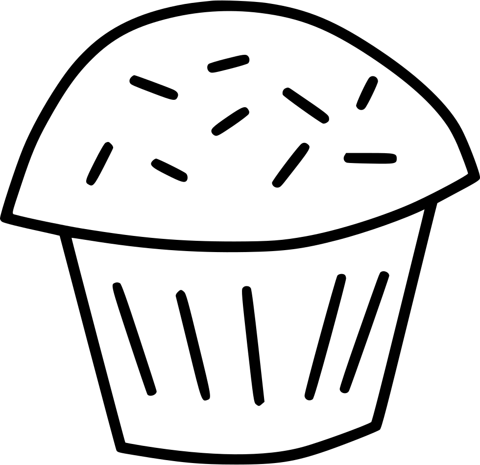Pastry Cup Cake New Year Sweet Dessert Comments - Vector Graphics (980x950), Png Download