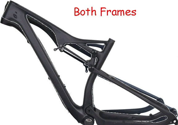 Dual Suspension Chinese Carbon 29er-bothframes - Chinese Carbon Full Suspension Bike (576x403), Png Download