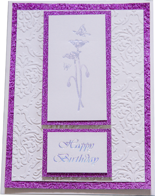 Flowers With Butterflies Die - Paper (550x681), Png Download