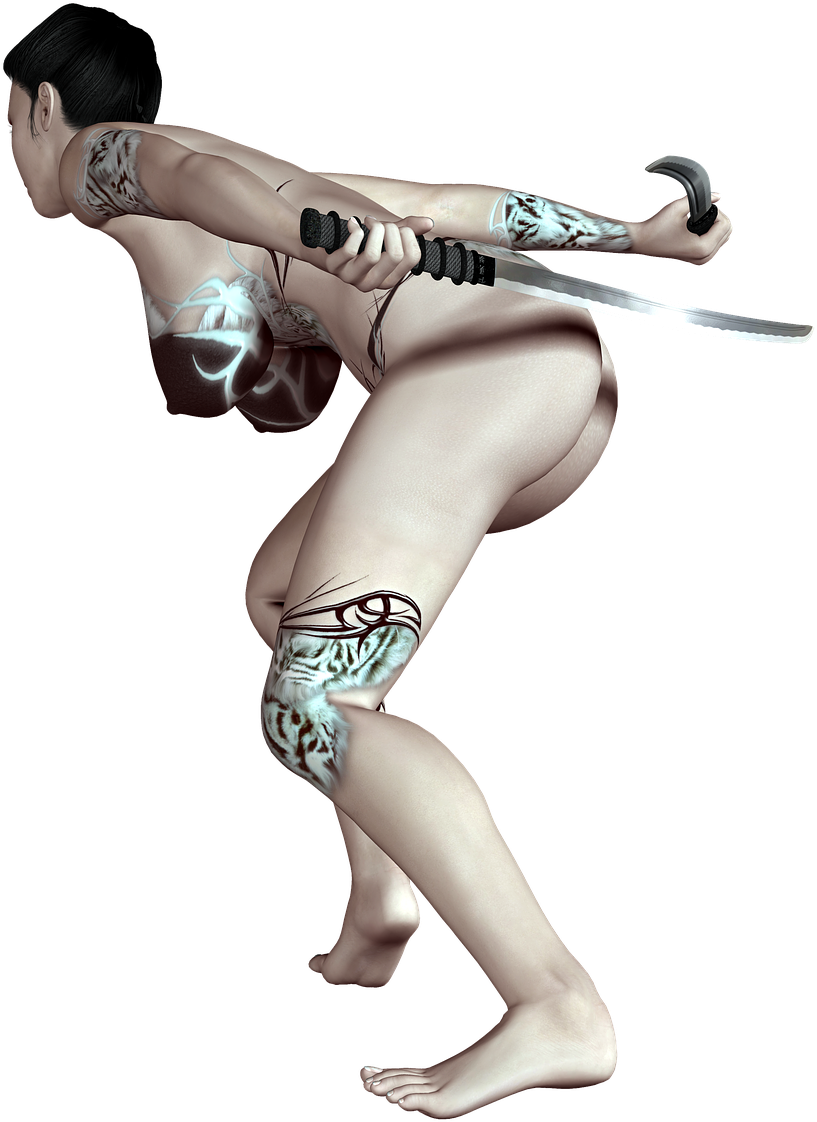 Fighting Girl Png (963x1280), Png Download