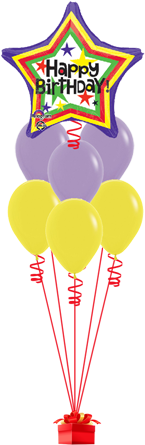 Happy Bday Star Active Balloon11 - Balloon (600x600), Png Download