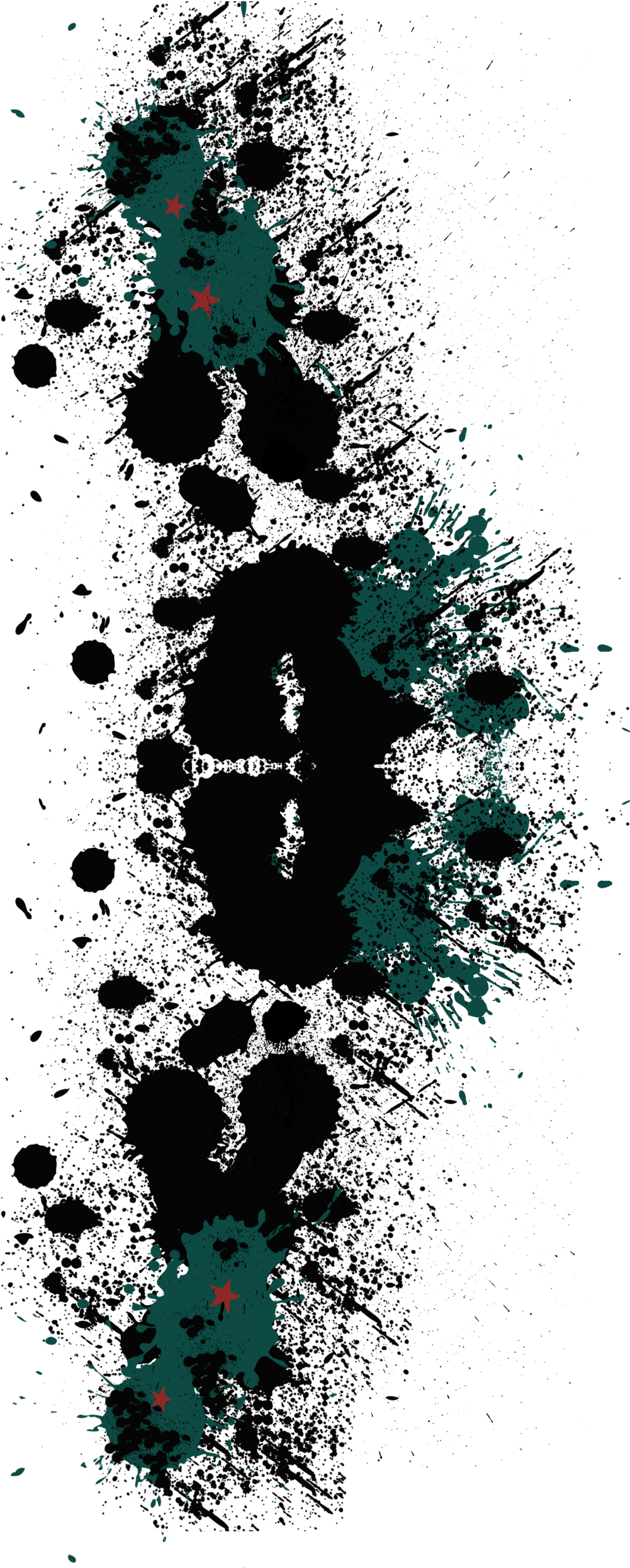 Stripes And Splashes (1000x2500), Png Download