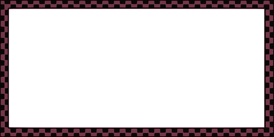 Free Vector Graphic Border Checkered Burdy Frames - Clip Art (960x480), Png Download