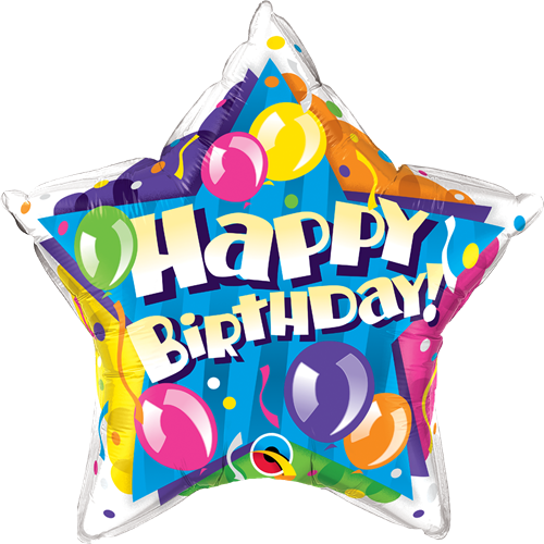 Star Birthday Sparkling Balloons Star - 18" Star Shape Birthday Sparkling Balloons Foil Balloon (500x500), Png Download
