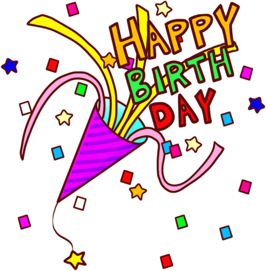 Birthday Bomb Star Colorful Party Hbd - Birthday (1024x1024), Png Download