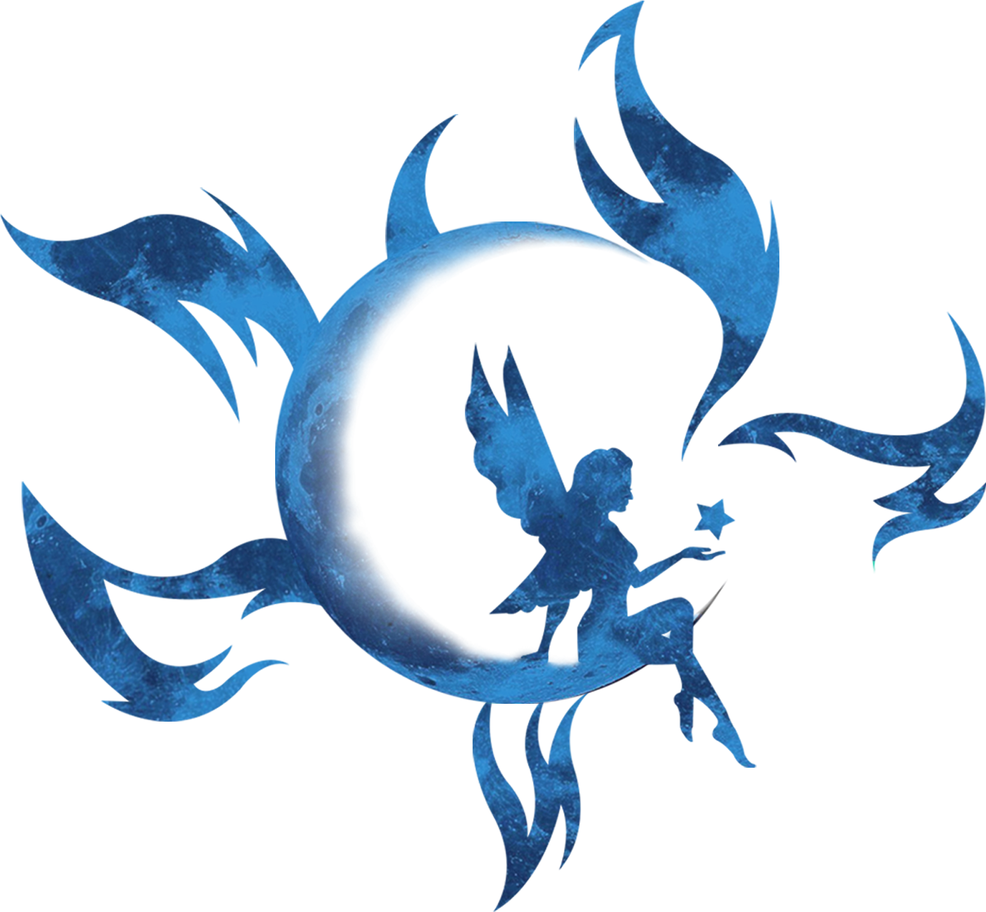 Reverie Fantasy - Tatuajes De Hadas Y Lunas (2000x2000), Png Download