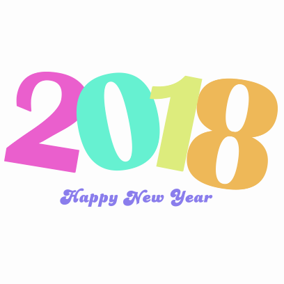 Happy New Year 2018 Stickers Messages Sticker-10 - Mustache Personalized Rectangular Stickers (sheet Of (408x408), Png Download