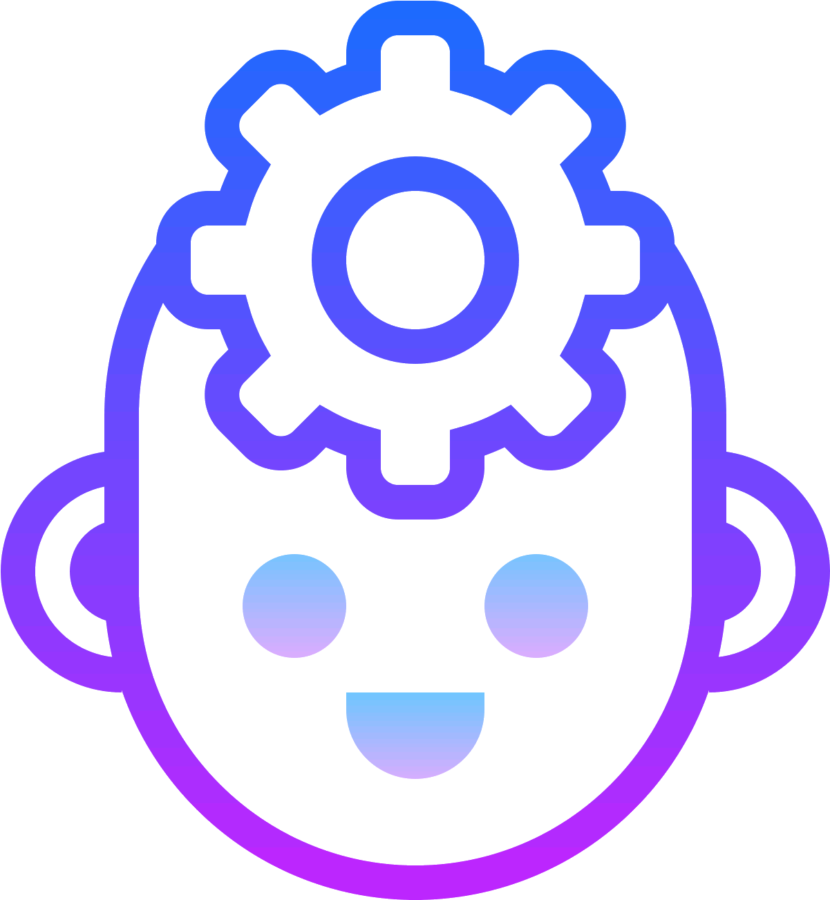 There Is A 2d View Of A Face Being Viewed From The - App Development Icon (1600x1600), Png Download
