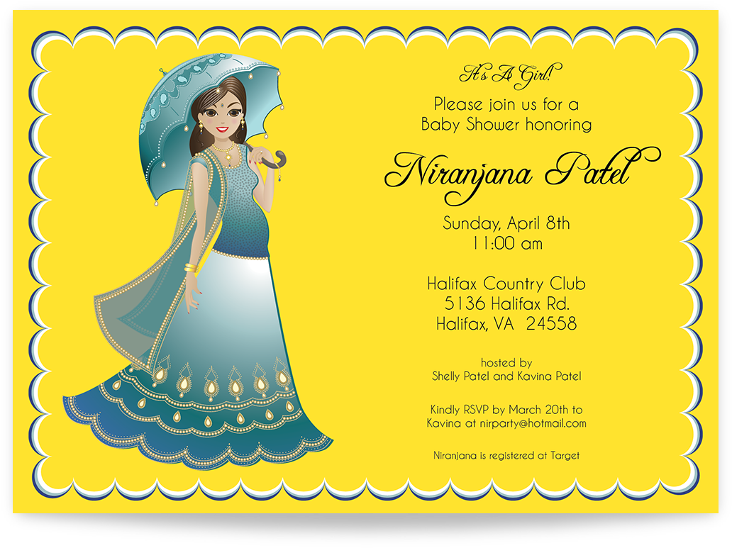Indian Baby Shower Invitation - Baby Shower Invitation In India (1080x864), Png Download
