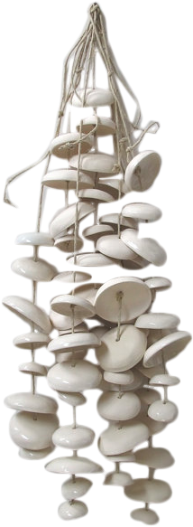 Mudpuppy Moon Chimes Organic Hanging Disc Bells Garden - Driftwood (258x597), Png Download