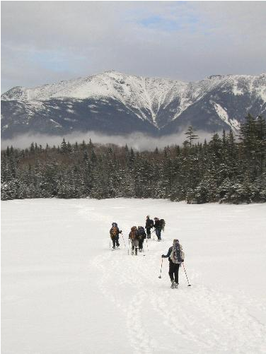 Lafayette As Seen From Lonesome Lake - Snow (500x500), Png Download