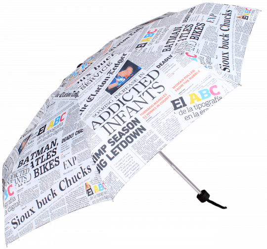 Johns Umbrella 585 Atom News Print Design- - Johns Umbrella Mart (540x504), Png Download