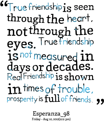 True Friendship Quotes - True Friends Means (411x489), Png Download