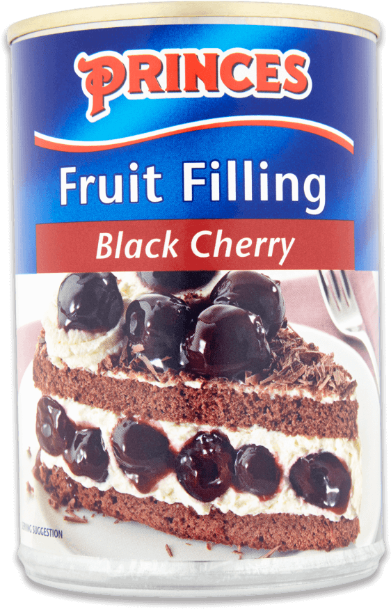 Princes Black Cherry Fruit Filling 410g (904x904), Png Download