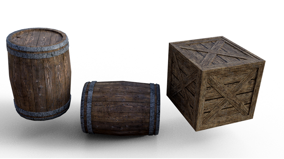 Barrel, Box, Wood, Png, Isolated - Barrel Box (960x540), Png Download