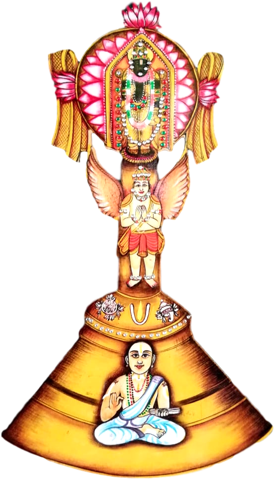Swami Desikan 750 Special Bell Shaped Wall Hanging - Vedanta Desika (300x400), Png Download