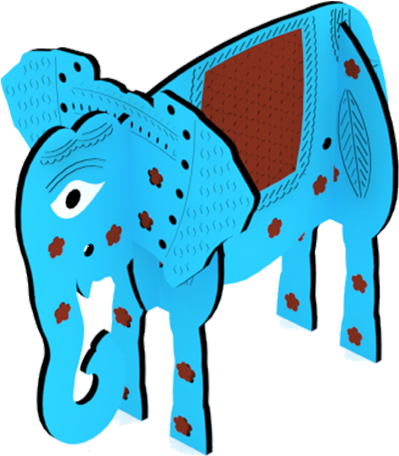 Elephant-side - Eurographics Elephant And Baby 1000-piece Puzzle (500x767), Png Download
