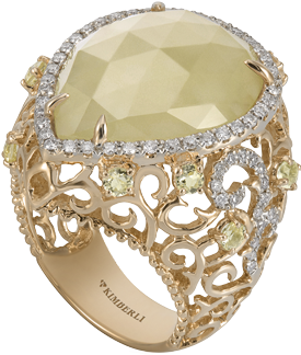 The Golden Ring With Quartz K - Engagement Ring (720x800), Png Download