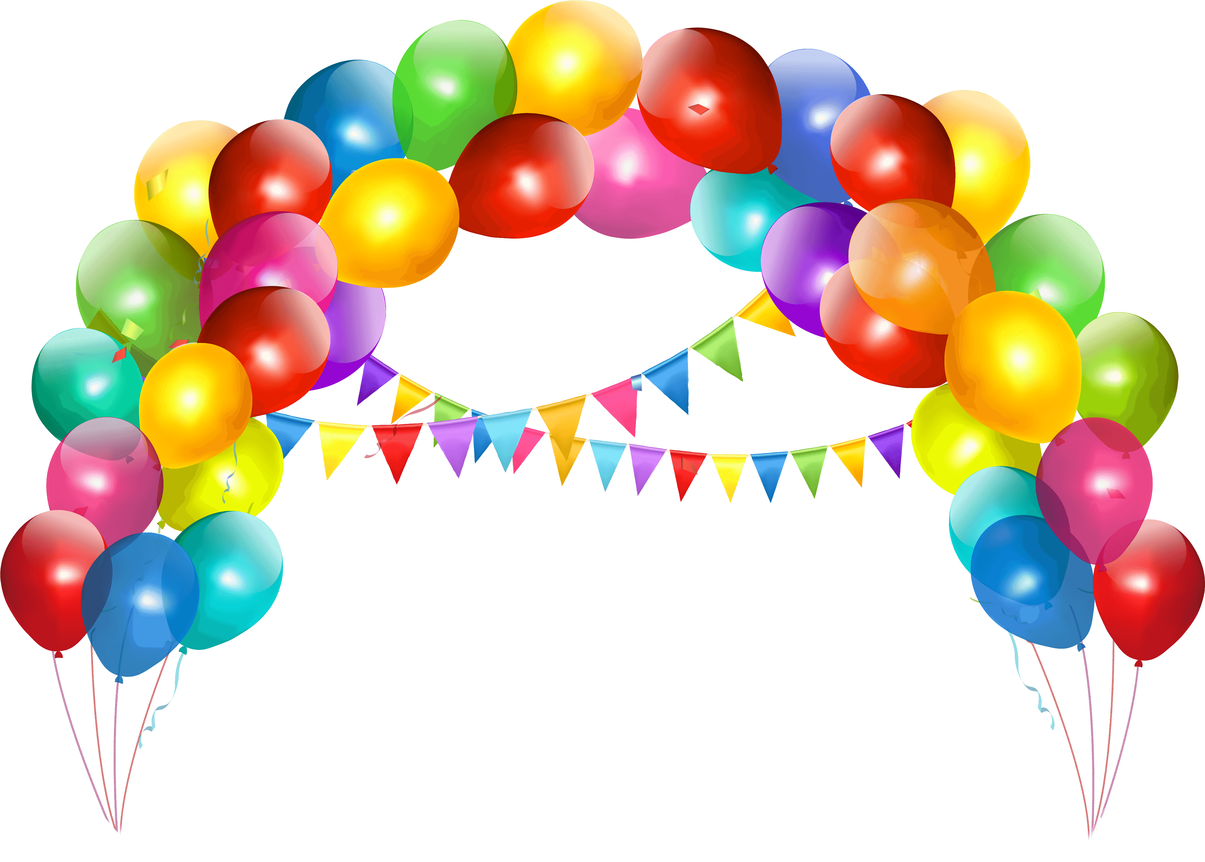 Clipart Balloons - Clear Background Balloons Clipart (4405x3172), Png Download