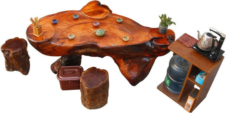 Small Root Carving Coffee Table Overall Natural Tree - Lumber (800x800), Png Download