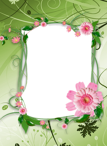 New Flower Photo Frame Free Flower Frames Android Apps - Turquoise Background (360x490), Png Download